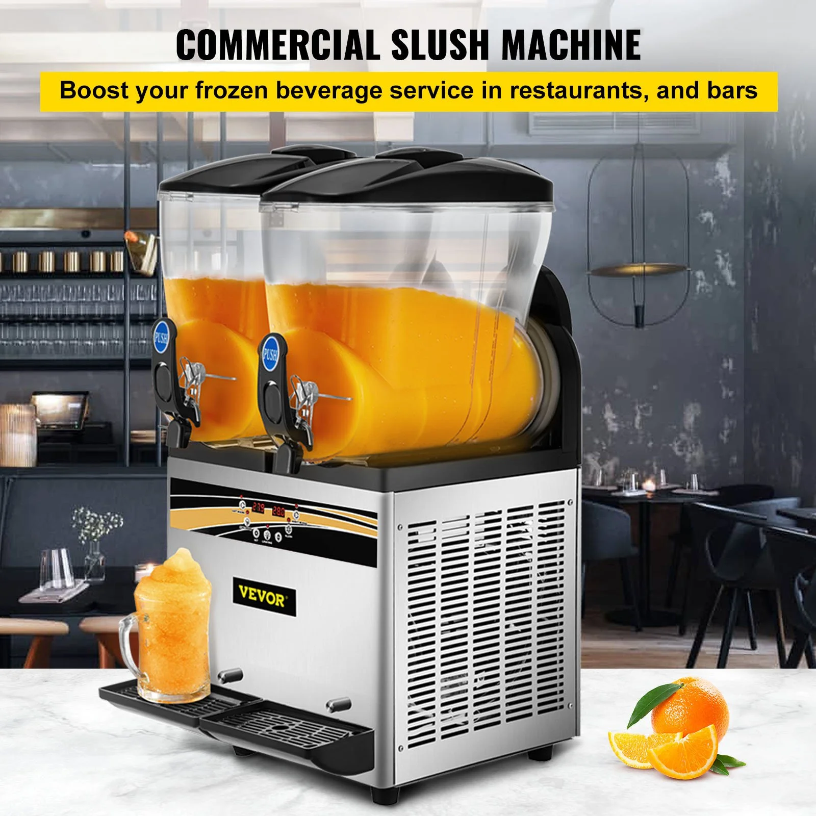 Commercial Double-Tank Slushy Machine