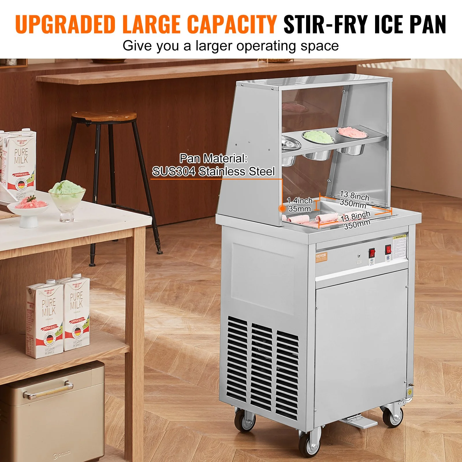 Fried Ice Cream Roll Machine