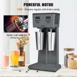 Electric Milkshake Maker with Dual Heads and 3-Speed Mixer for Commercial Use