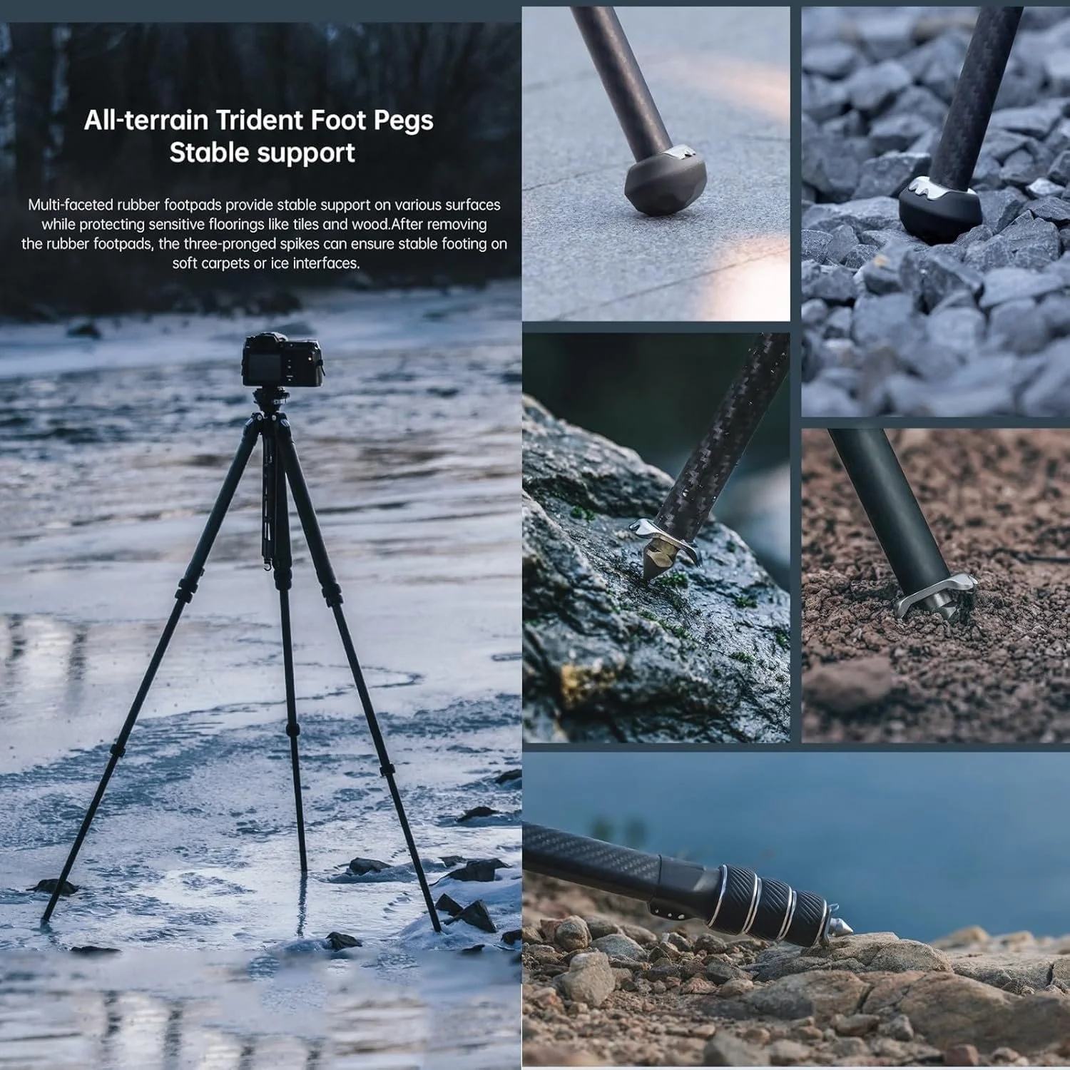 Professional Carbon Fiber Tripod with Quick-Lock for Panoramic Photography