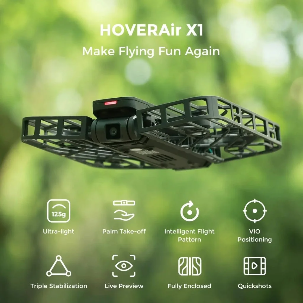 Pocket-Sized HD Flying Drone Camera with Live Preview & Anti-Shake Features