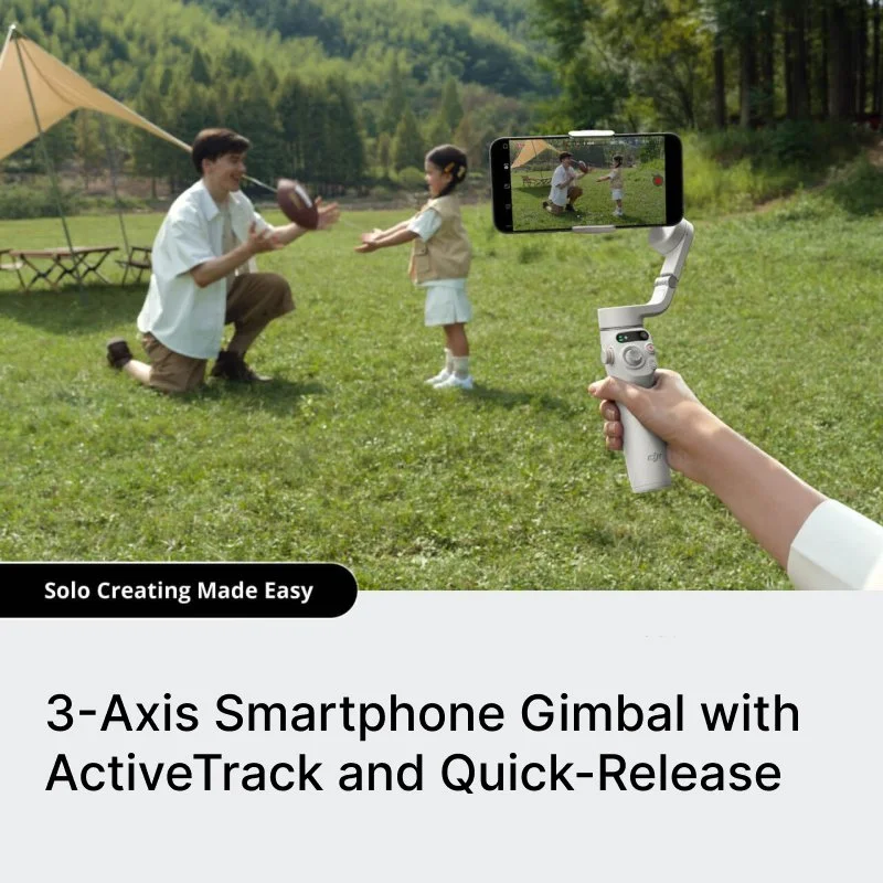 3-Axis Smartphone Gimbal with ActiveTrack and Quick-Release for iPhone & More