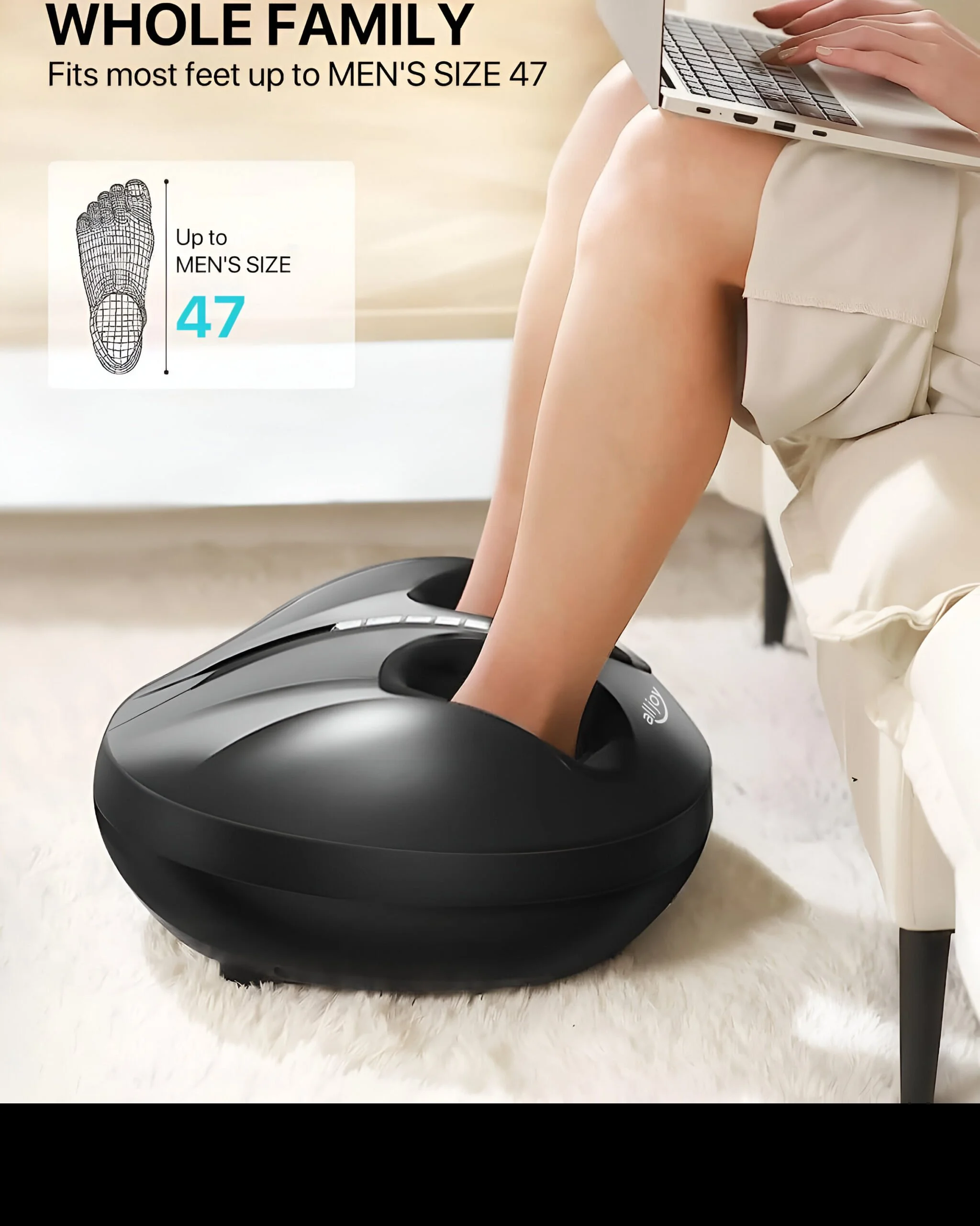 Leg and Foot Circulation Massager with Heat – 6 Modes & 9 Intensities