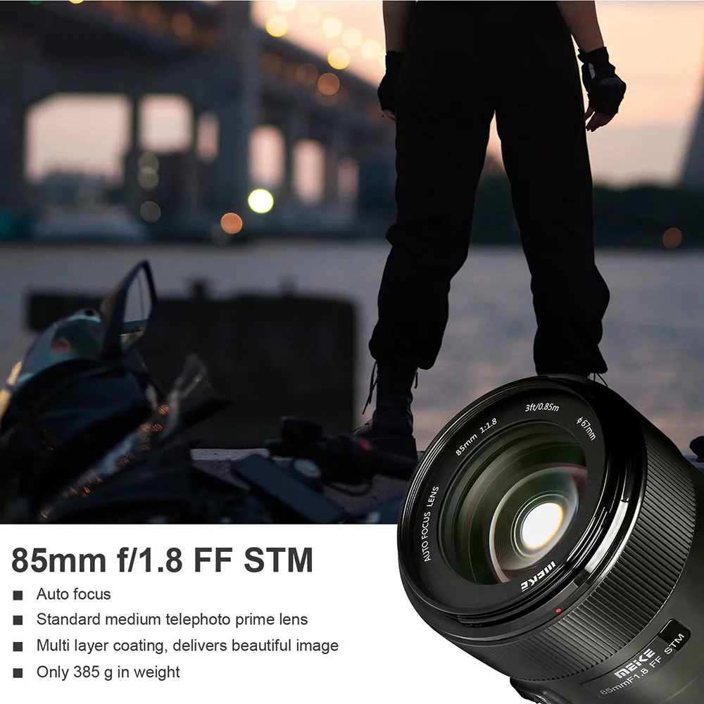 85mm F1.8 Auto Focus Medium Telephoto Portrait Lens for Mirrorless Cameras