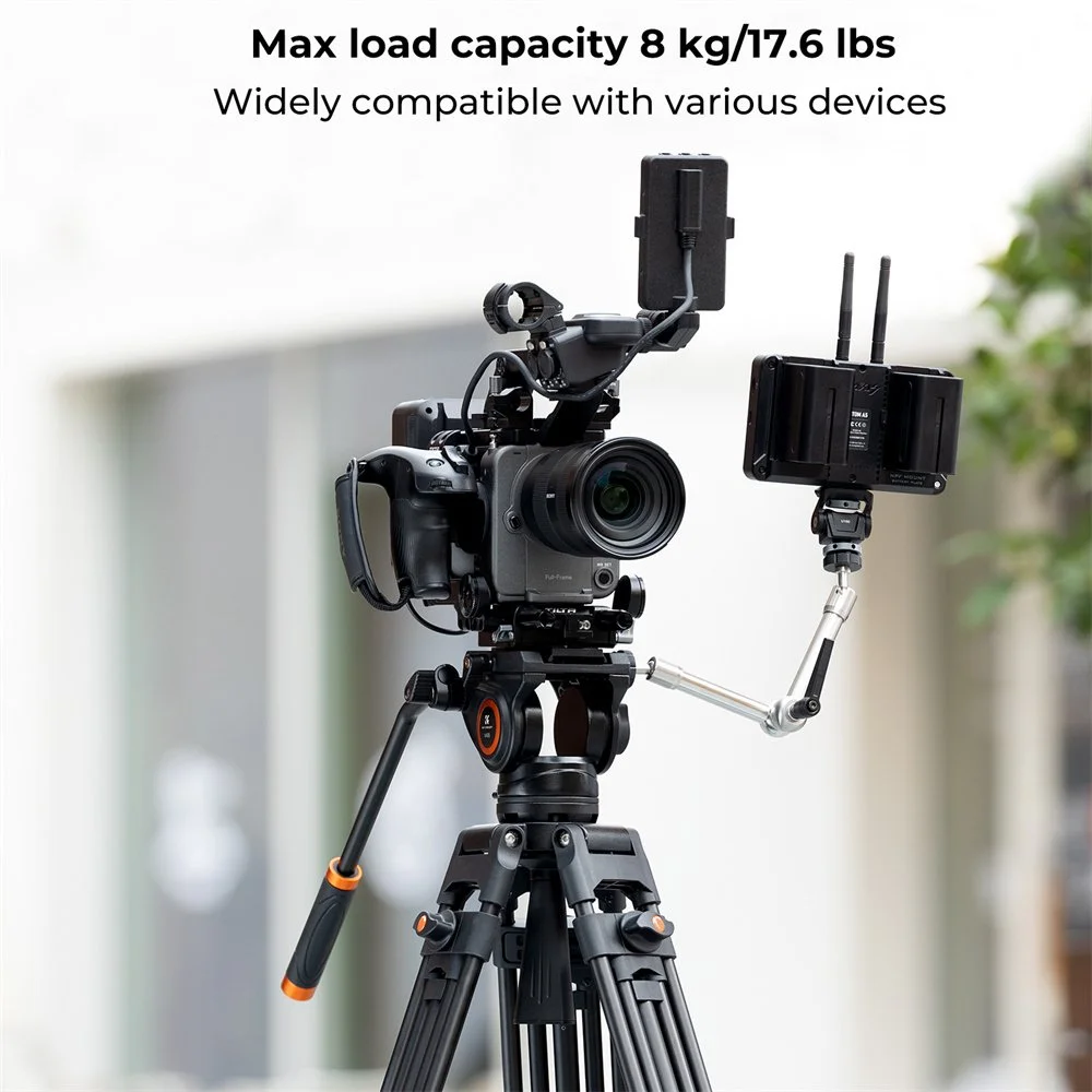 72" Aluminum Video Tripod with Fluid Head - 17.6lb Load Capacity