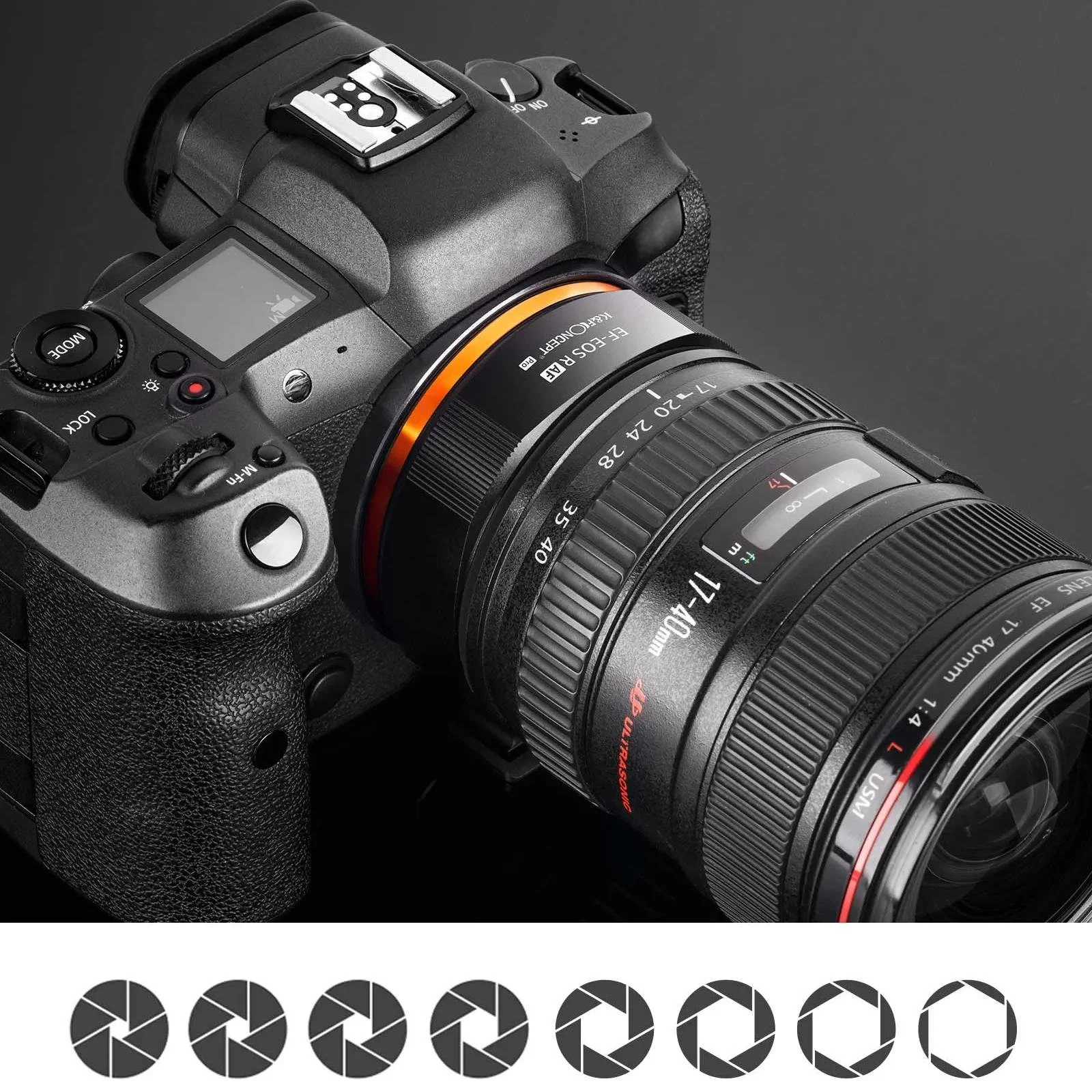 Canon EF to RF Lens Adapter - Auto Focus & Image Stabilization