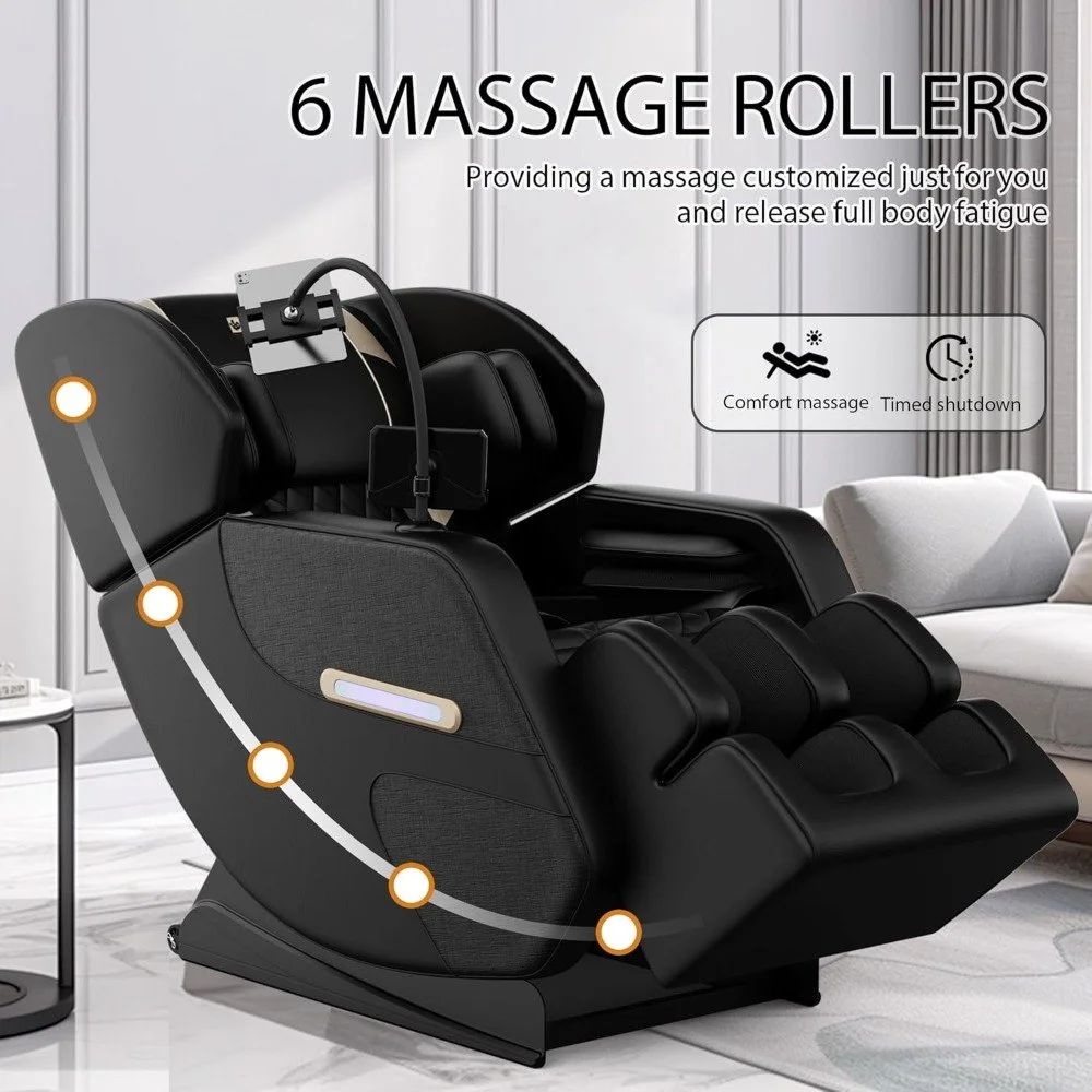 Full Body Zero Gravity Massage Chair with Heat, Airbag & Foot Rollers