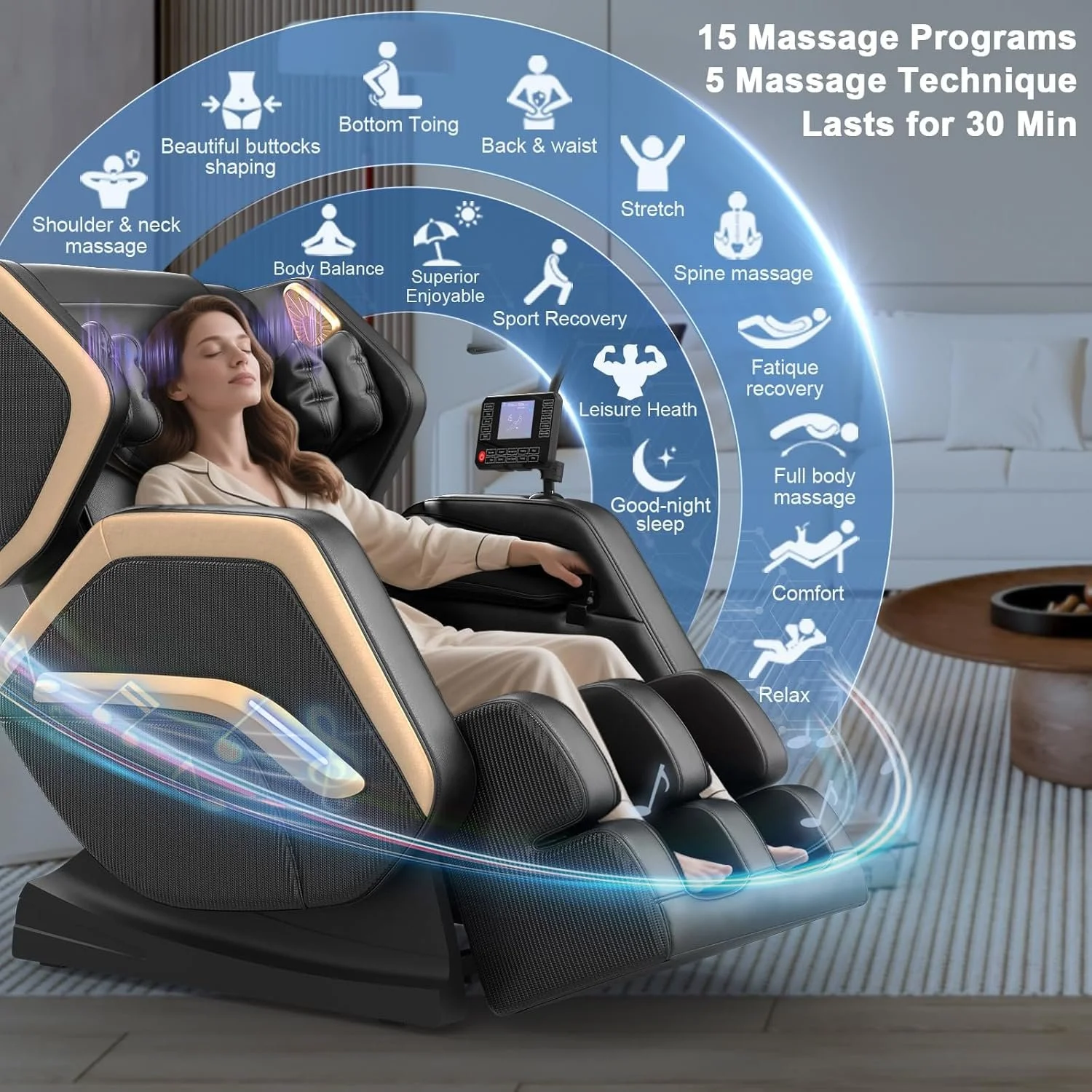 Full Body Zero Gravity Massage Chair 2025 with Heat, Rollers & Airbags