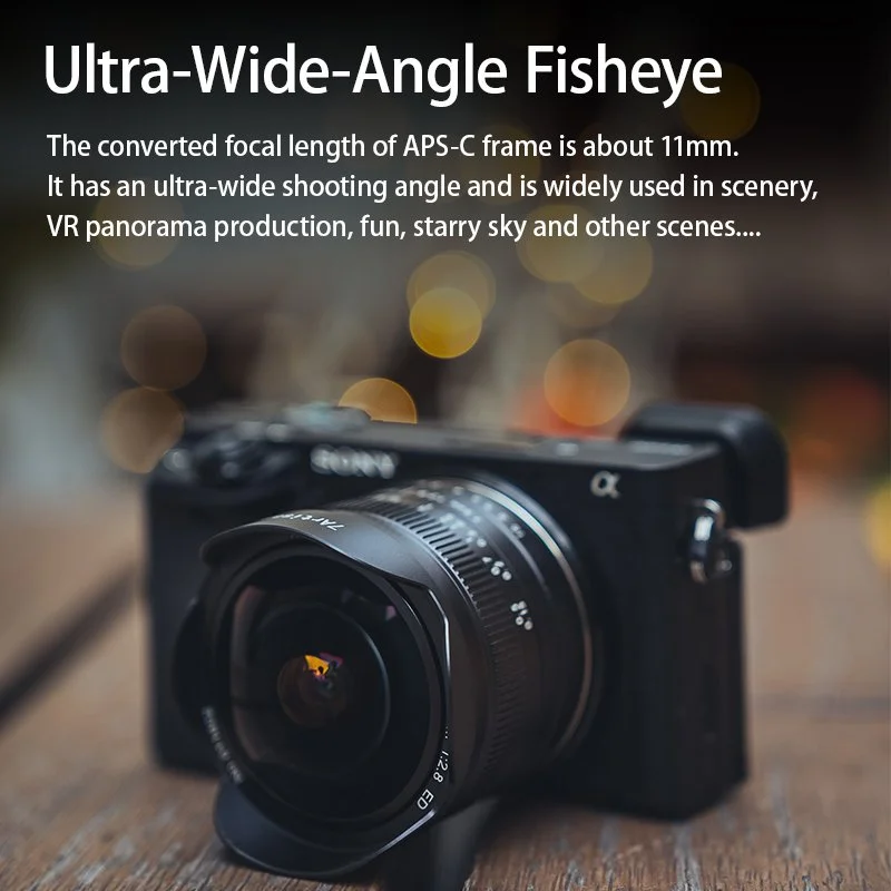 Ultra Wide 7.5mm Fisheye Manual Lens for Mirrorless Cameras
