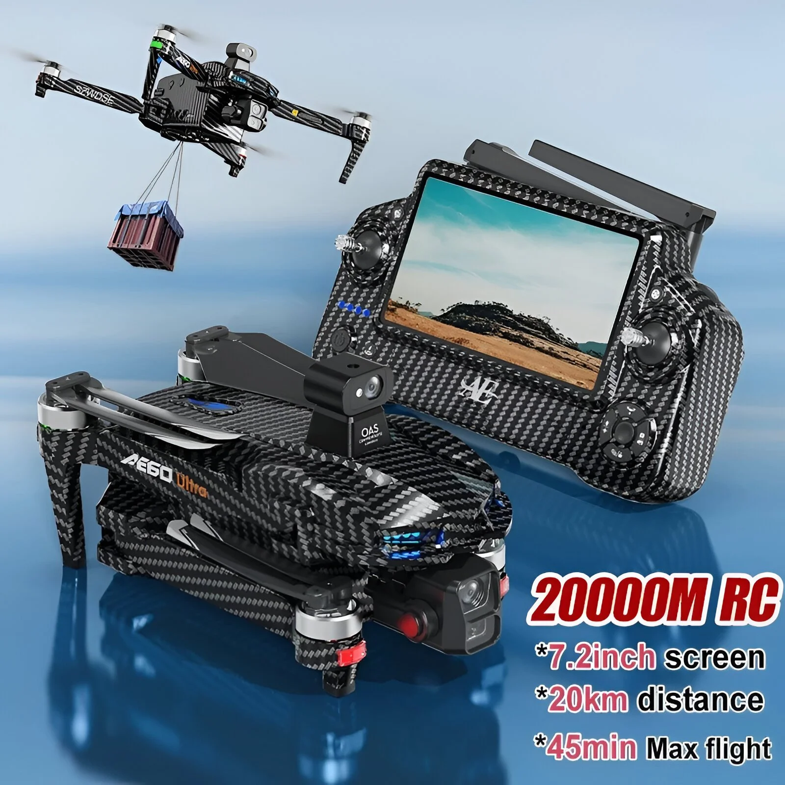 8K GPS Camera Drone with 3-Axis Gimbal, Obstacle Avoidance & Touch Screen