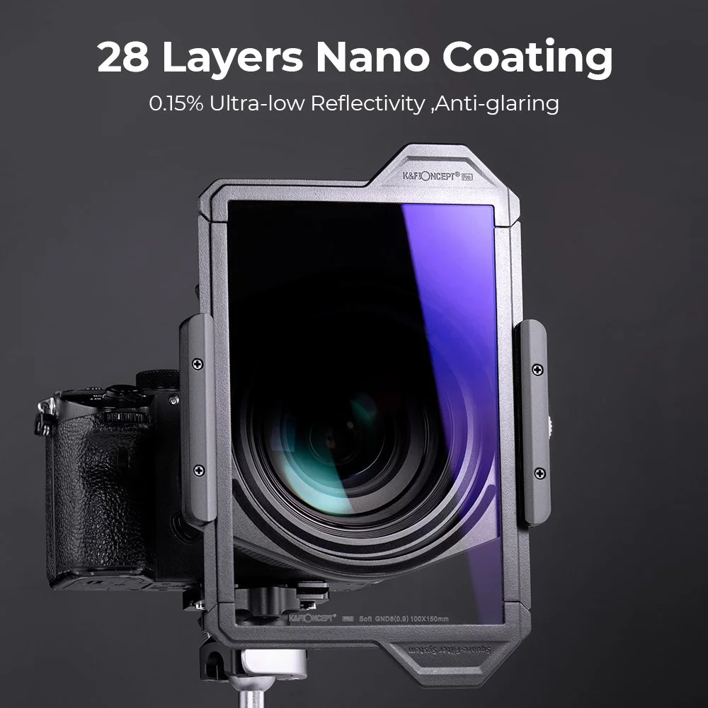 Soft GND8 Square Filter - 3 Stop Graduated Neutral Density Filter for Camera Lens