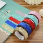 5 Roll Glitter Tape Set