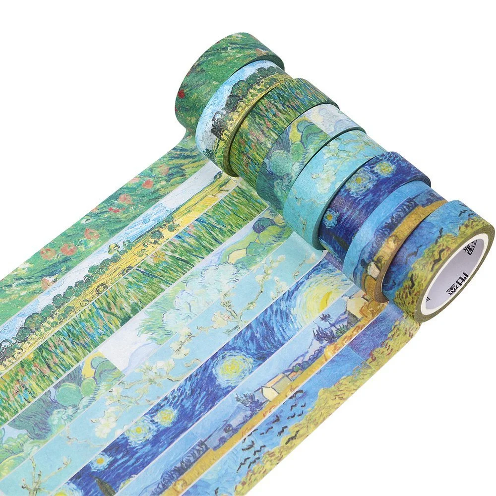 Van Gogh-Inspired Decorative Washi Tape for DIY and Scrapbooking