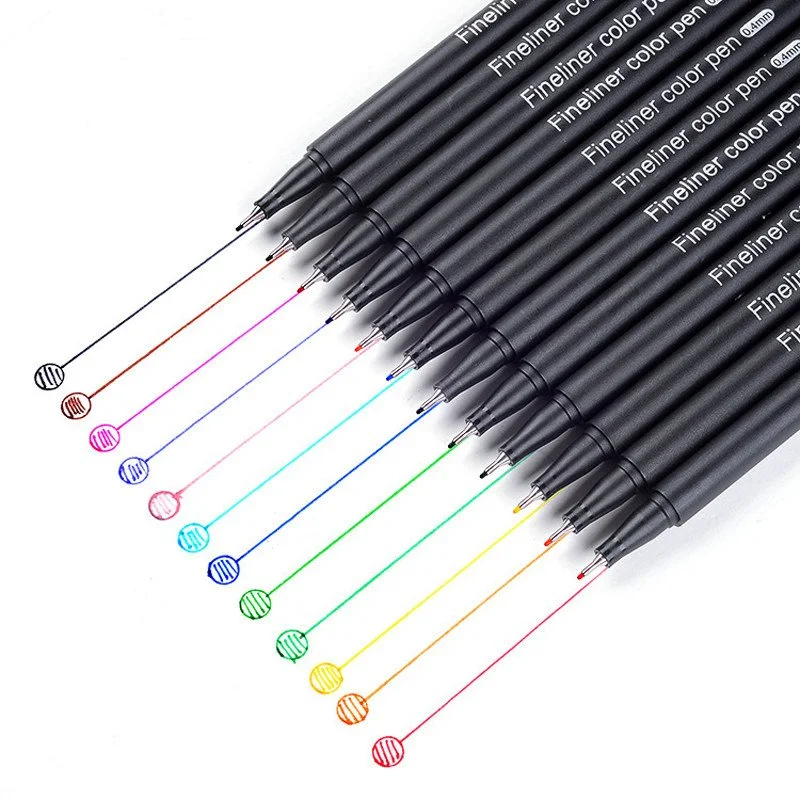 12 PCS Fineliner Marker Pens