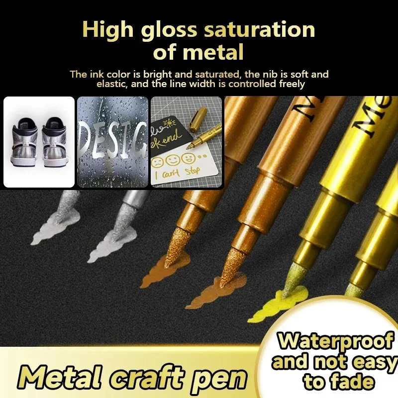 Metallic Marker Pens for Art and Crafts