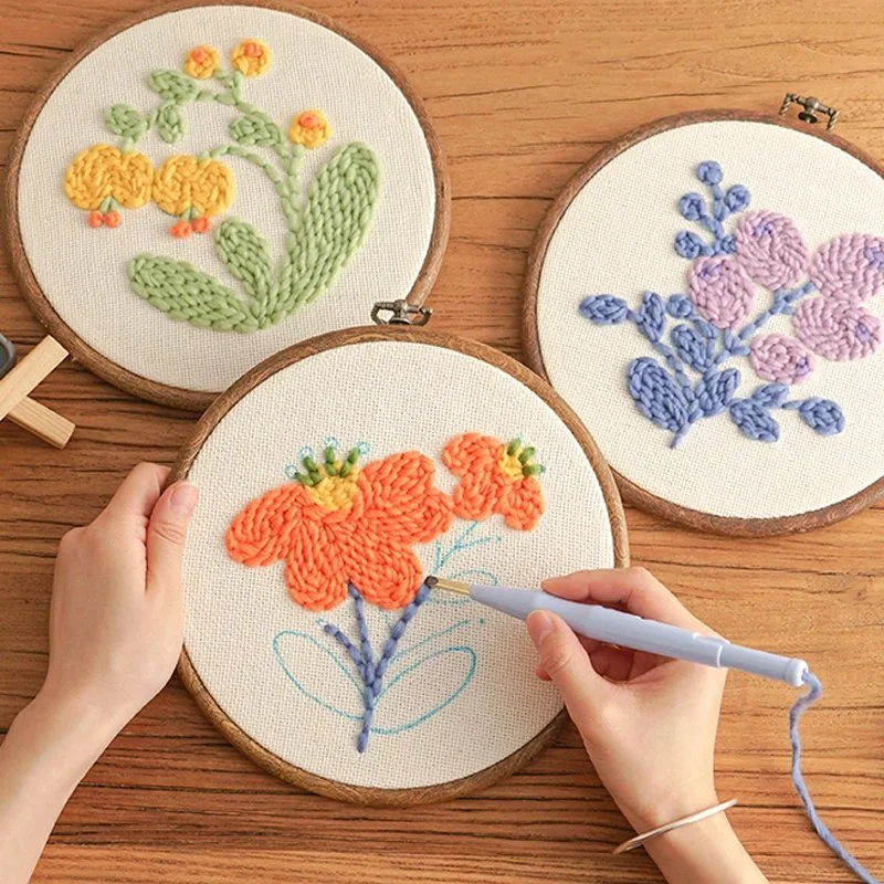 Flower Punch Needle Embroidery Kit