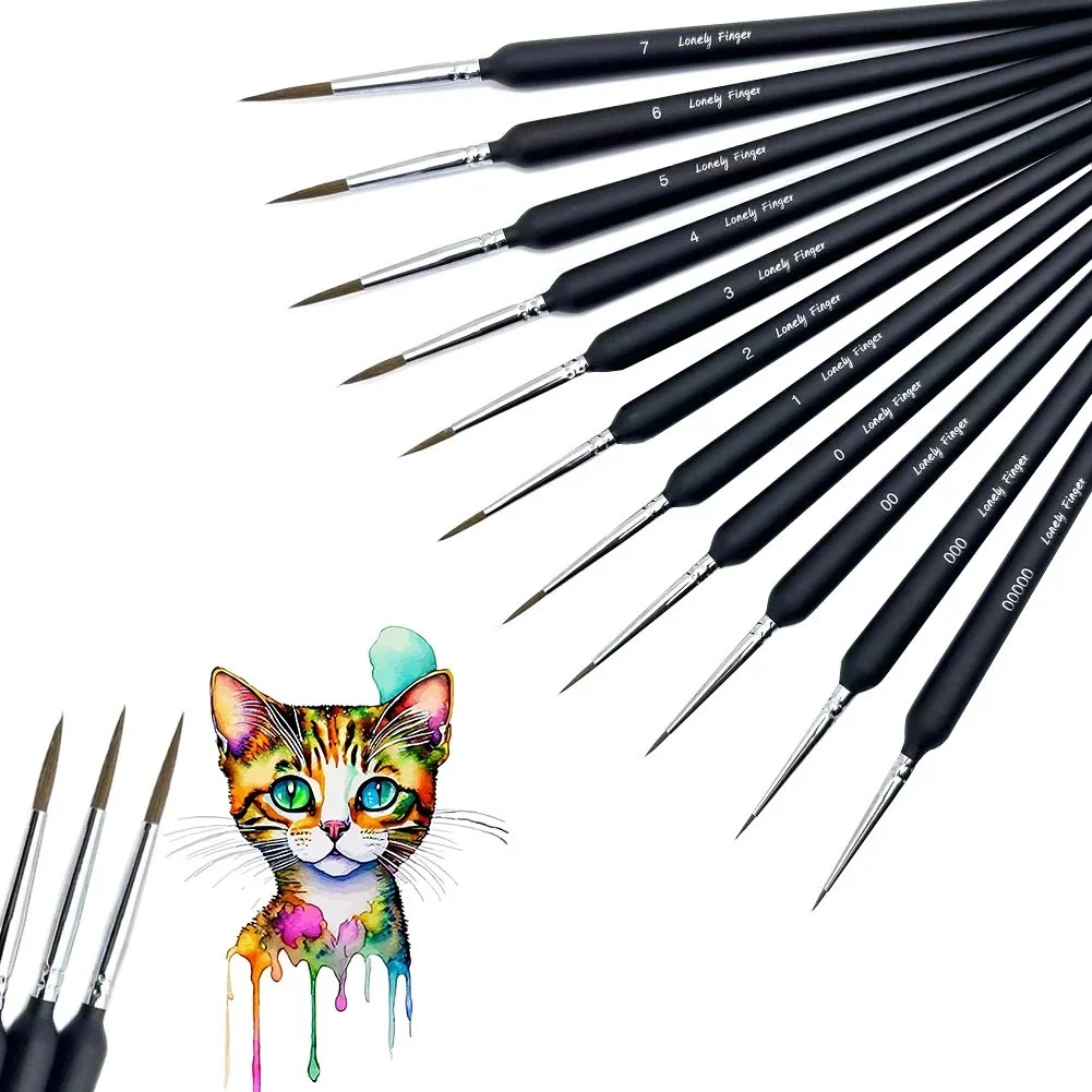 11-Piece Detail Paint Brush Set with Extra Fine Tips