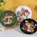 Mushroom & Floral 3D Embroidery Kit for Beginners