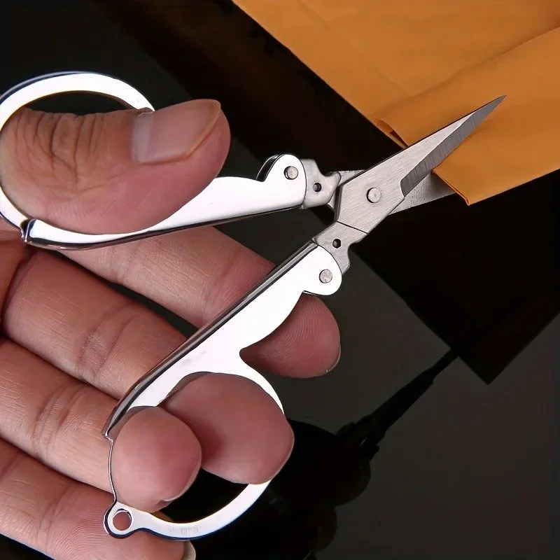 Foldable Stainless Steel Mini Scissors for Travel and Emergencies