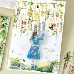 6 Styles PET Waterproof Climbing Vine Flower Stickers