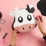 Cute Cow Shape Bag Making Kit - DIY Leather Accessories Package