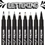 8-Piece Waterproof Hand Lettering and Calligraphy Pen Set – Professional Sketch & Design Markers