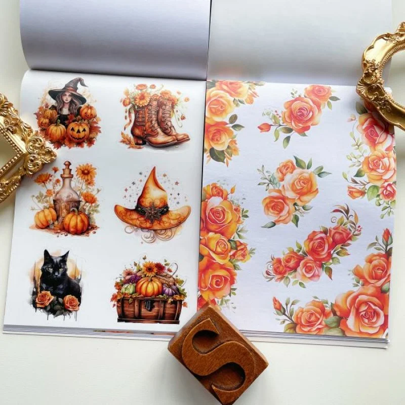 20 Pages of Precut Decorative Stickers for Scrapbooking & Journaling