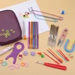 Beginner’s Crochet Kit with Ergonomic Hooks and Storage Case