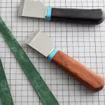 Sandalwood Leather Thinning and Cutting Knife - High-Speed Steel Blade