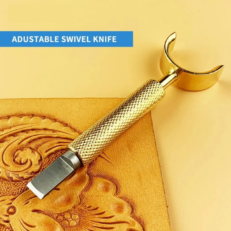 Adjustable Height Leather Swivel Knife