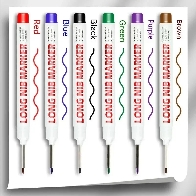 10-Piece Long Nib Head Markers for Metal and Wood Decoration