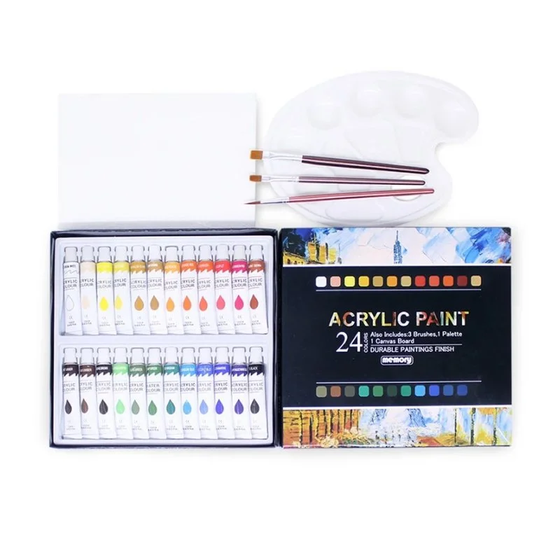 24 Colors Acrylic Paint Set