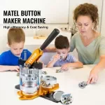 3-Inch Button Maker Kit with 500 Parts & Circle Cutter