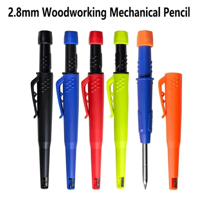 2.8mm Solid Woodworking Mechanical Pencils - 5 Color Options Available
