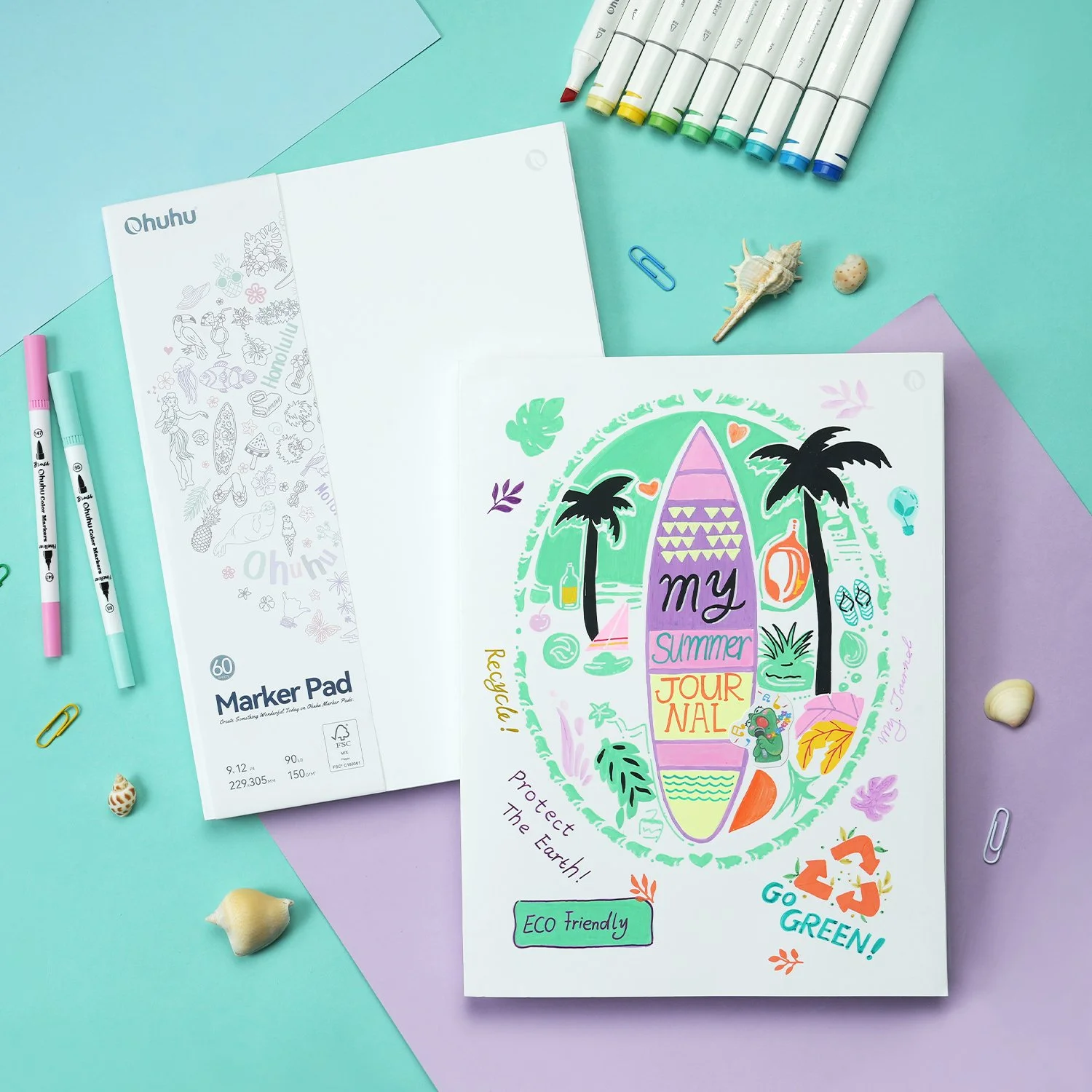 Double Sided Glue-Bound Marker Pad Bleedproof Paper Sketchbook for Alcohol Markers