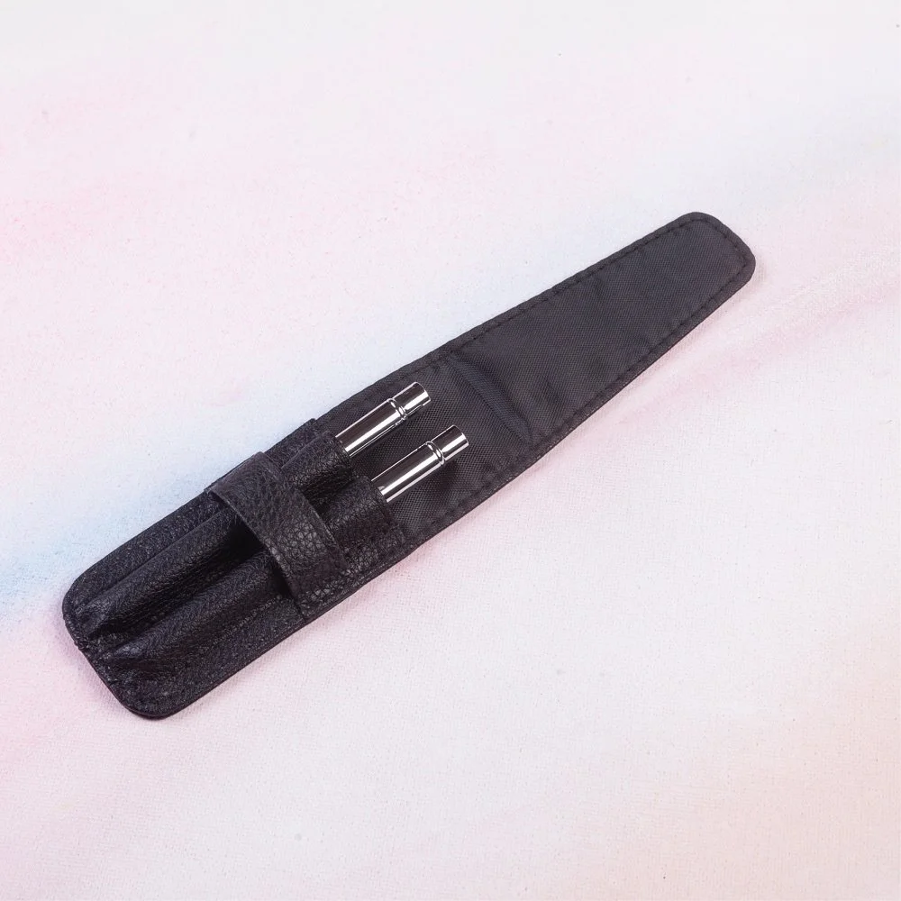 2-Piece Travel Watercolor Brush Set with Taklon Hair and Portable Pouch