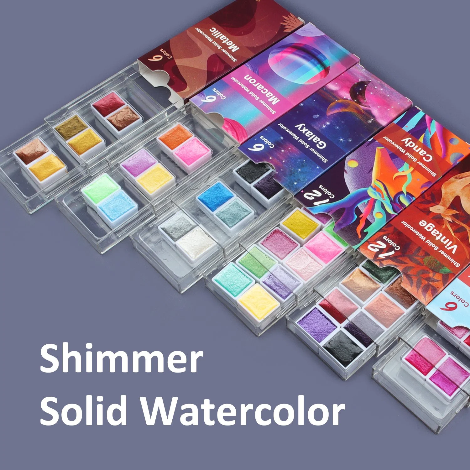 Metallic Pearl Watercolor Paint Set – 6 or 12 Colors for Artists & DIY Crafts