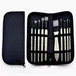 10pcs Professional Paint Brush Set with Case for Acrylic, Watercolor & Gouache