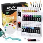 Vibrant 36 Color Acrylic Leather Paint Set for Shoes, Bags & Jackets
