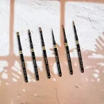 6pcs Short Handle Paint Brush Set with Camouflage Bag for Watercolor and Detail Art