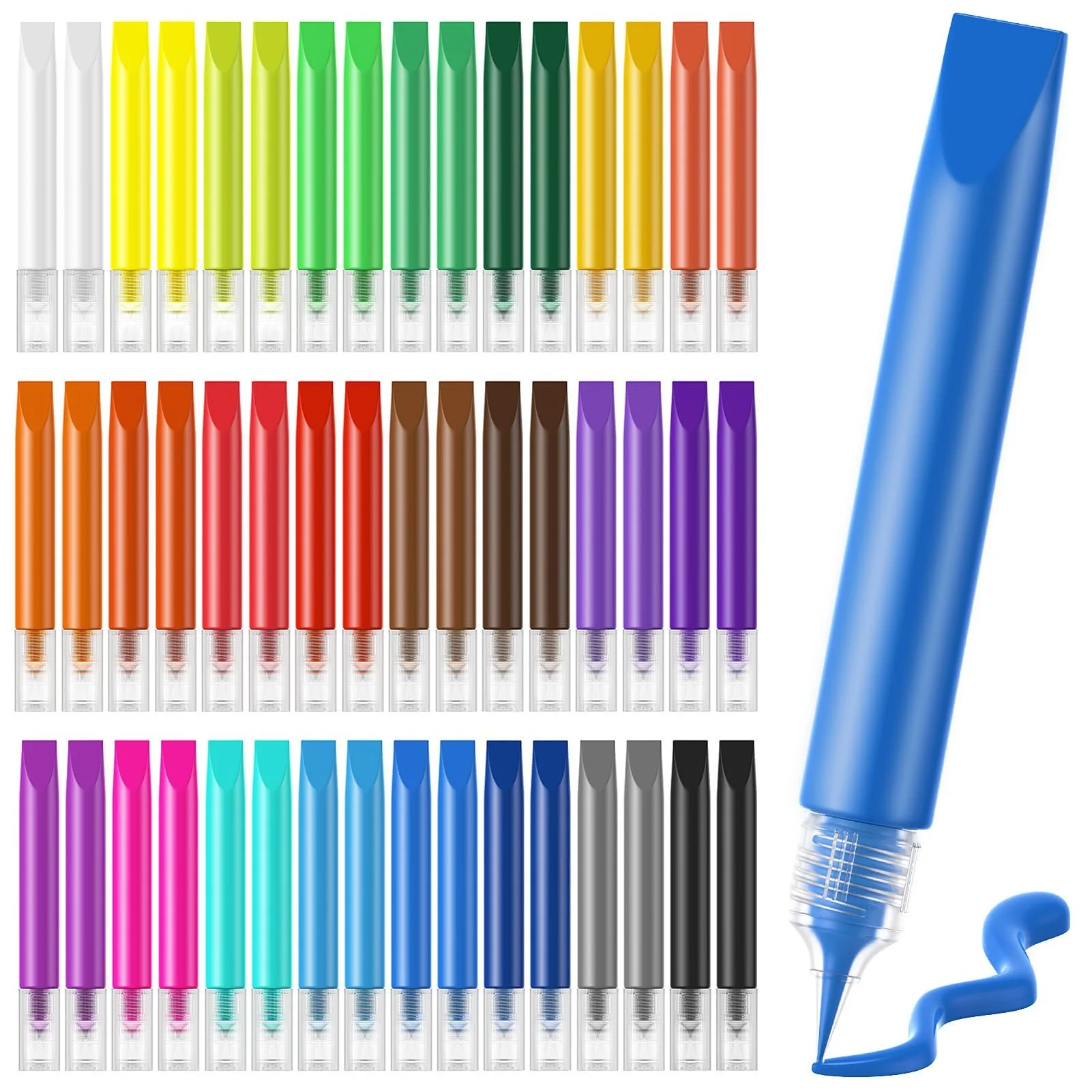 48 Pcs Suncatcher Paint Pens Set for Kids Window Art with 24 Colors