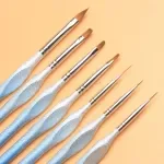 7-Piece Extra Fine Detail Nylon Hair Paint Brush Set - Perfect for Art