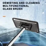 Car Windshield Cleaning Brush with Retractable Handle and Soft Wash Cloth