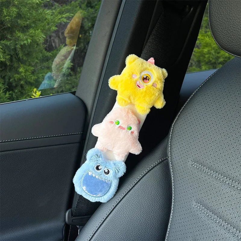 Cute Monster Design Seat Belt Covers for Toyota, Honda, Ford