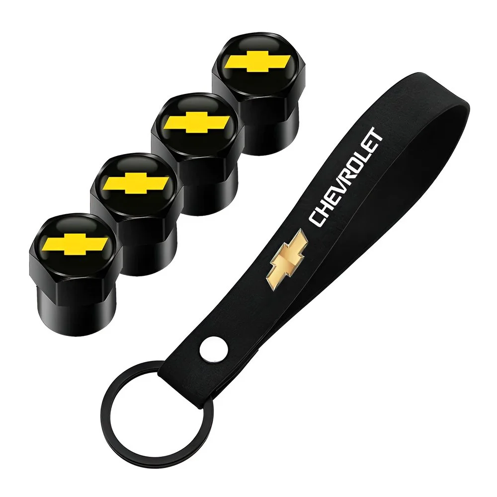 Chevrolet Car Tire Valve Caps & Keychain