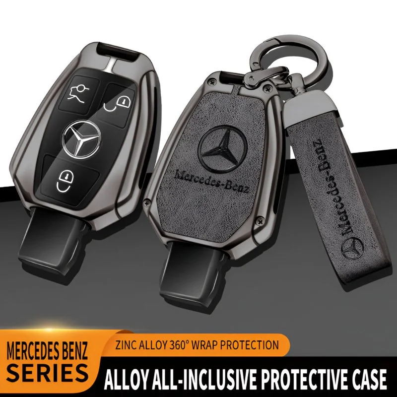 Premium Zinc Alloy Car Key Case Bag Metal Shell for Mercedes-Benz Models