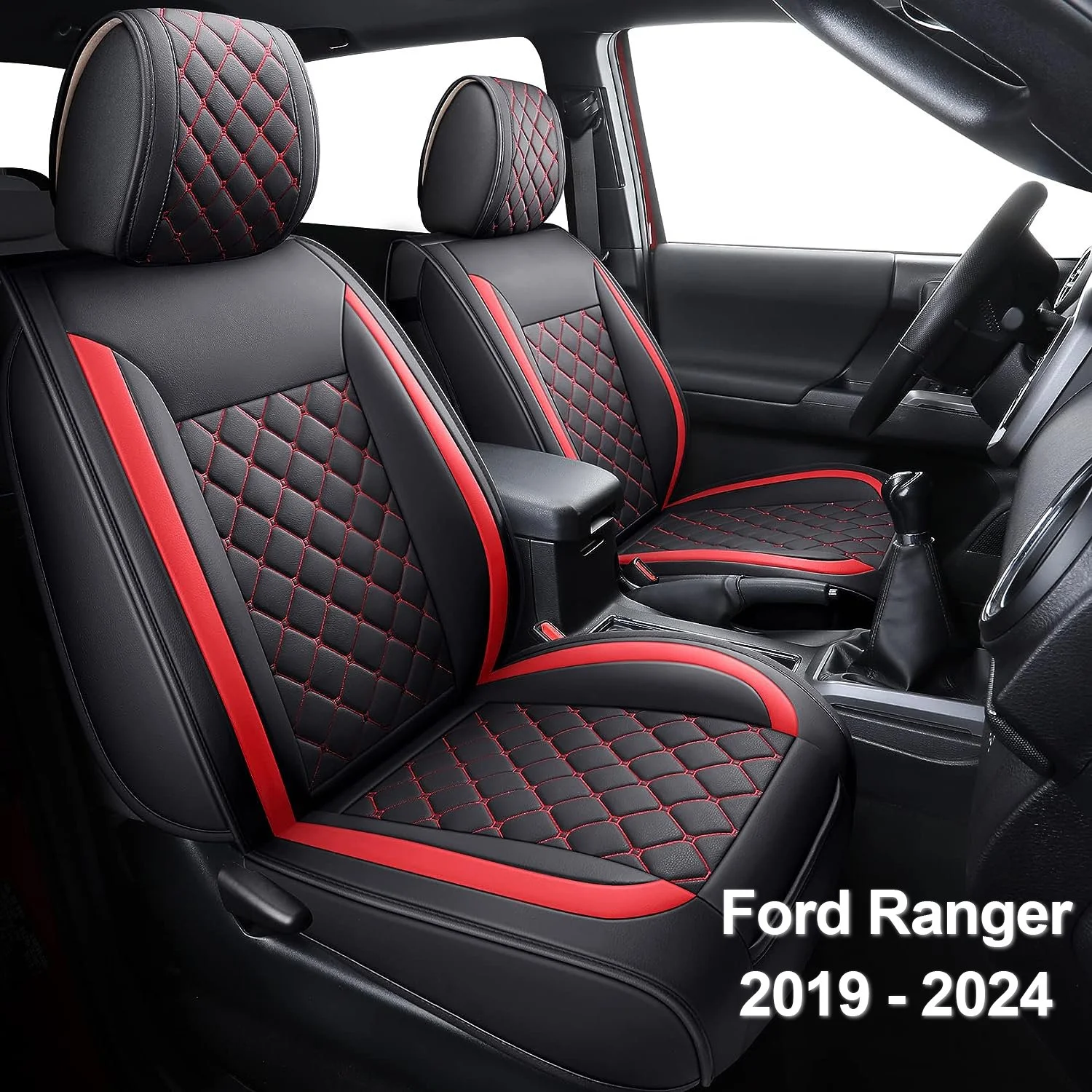 Durable Waterproof Leather Seat Cover Set for Ford Ranger