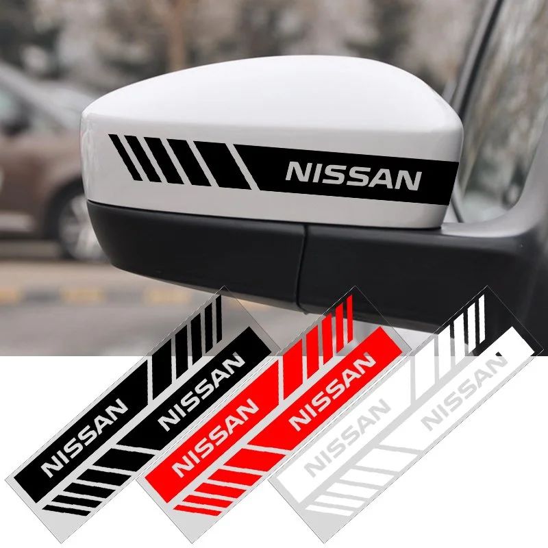 Car Styling 2Pcs Rearview Mirror Decal Stickers for Nissan X-Trail, Qashqai & Juke