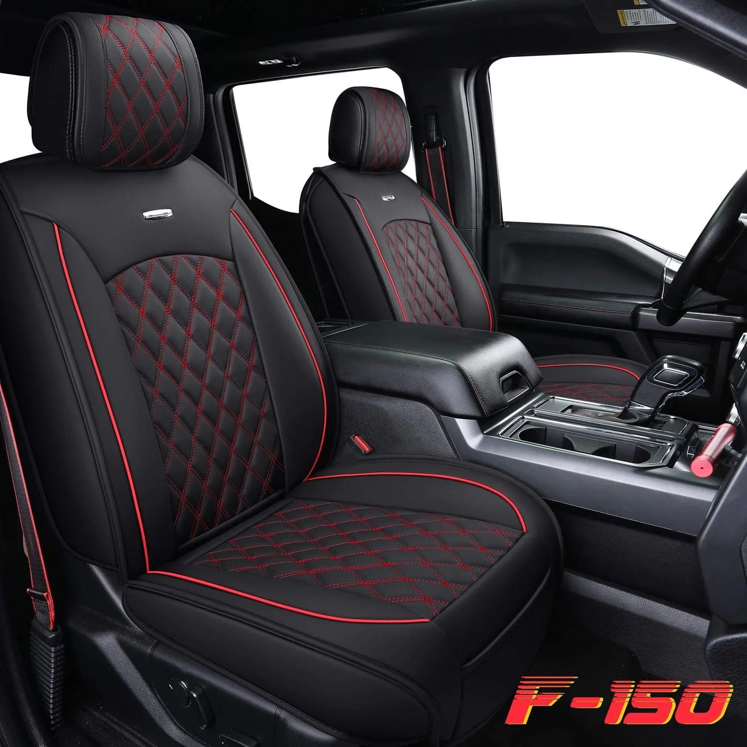 Waterproof Leather Seat Covers Full Set for 2020-2023 Ford F-150 & F-Series