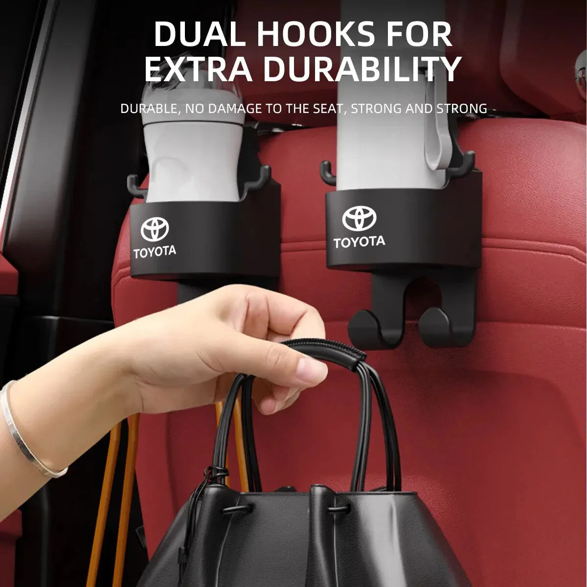 Car Seat Back Cup Holder & Storage Hook for Toyota Camry, Corolla, RAV4